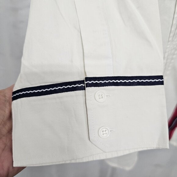 Vintage Chico's Off White Pintuck Blouse Boho Classic 3 (XL) - Picture 4 of 11